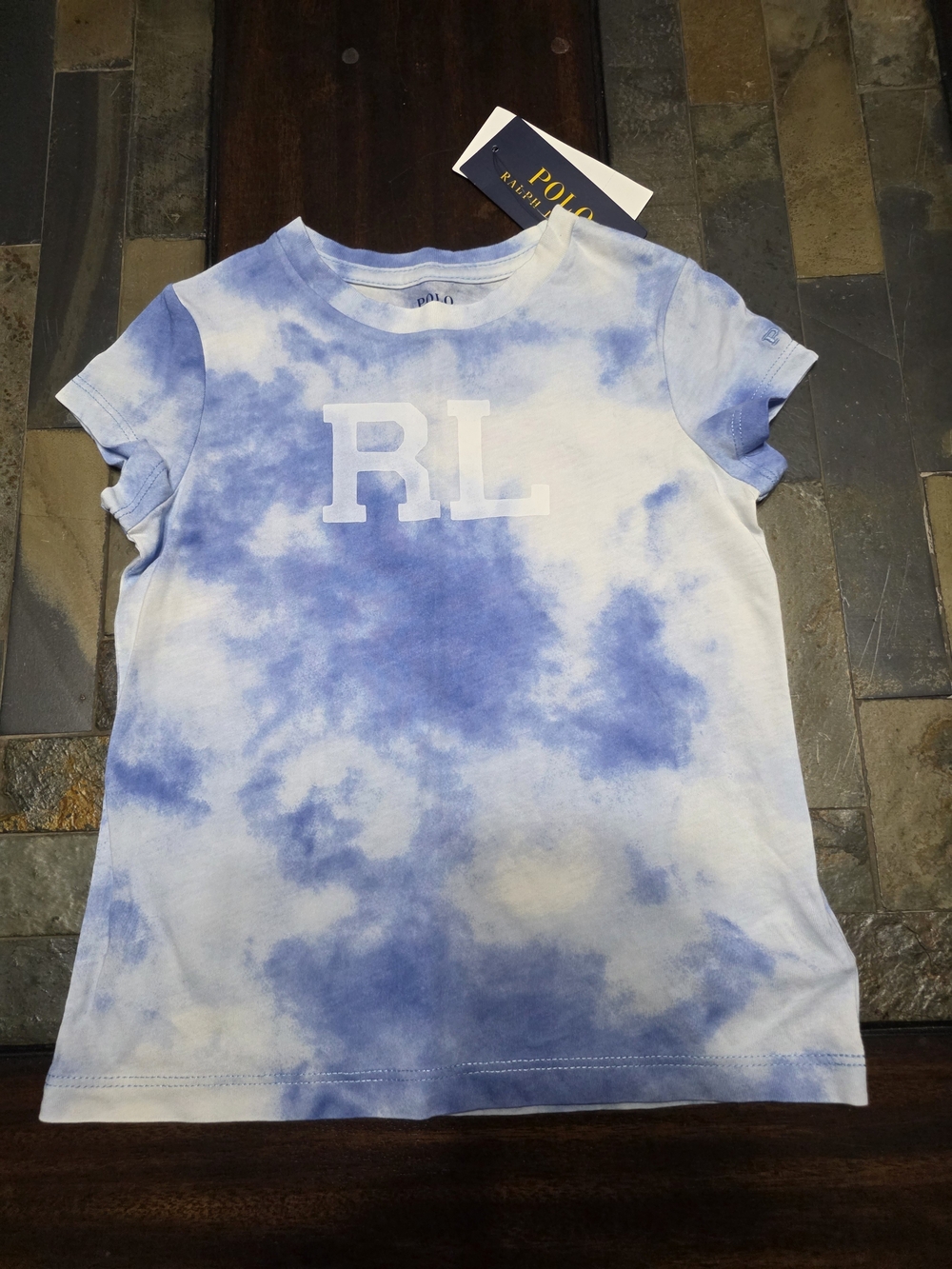 Polo by Ralph Lauren Kids Blue & White Tie-Dye RL Tee